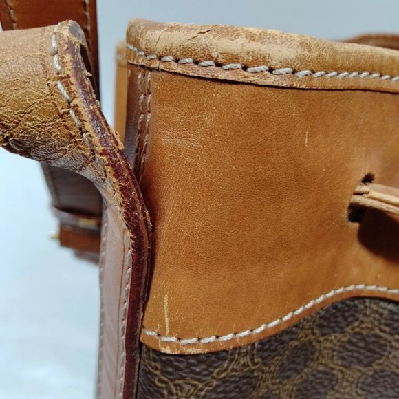 Celine Monogram Macadam Drawstring Bucket Hobo Bag - EUC - Picture 9 of 10